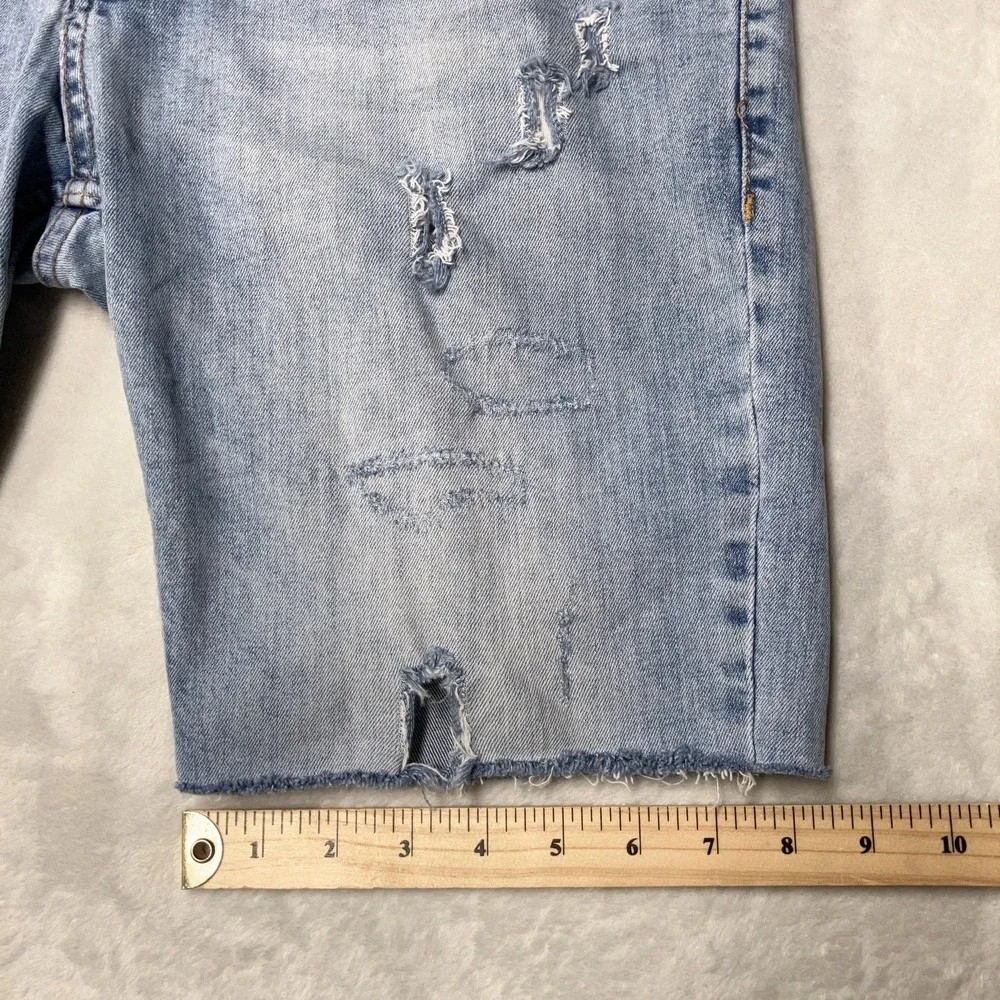 DSQUARED2 Denim Shorts Distressed Cut Offs Jorts Blue Mens 36 (Fit 34x9) Italy